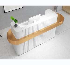 Sang Trọng Bằng Gỗ Đá Cẩm Thạch Hạt Mô Hình Bàn Tiếp Tân Hiện Đại Quầy Bảng Văn Phòng Phía Trước Quầy Tiếp Tân Bàn Cho Thẩm Mỹ Viện - Product Image 5