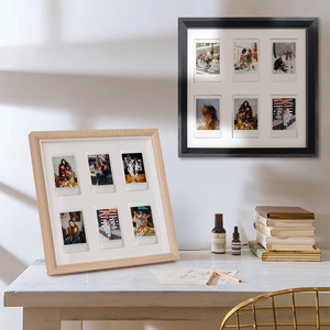 Cornice Fotografica Quadrata in Legno Stile Retrò, Universale <span class=keywords><strong>3</strong></span>/5/6 Pollici, da Appendere o da Tavolo - Product Image 4