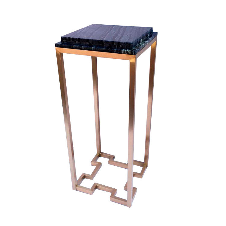 Salon Table D'appoint En Acier Inoxydable Table Basse En Marbre Moderne Coin Café Fleur De Table Organisateur