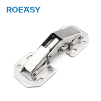 ROEASY Charnière Grenouille 3 Pouces Type Fixe Charnière Pont 4 Pouces 90 Degrés Pas Besoin De Percer La Vis Charnière D'armoire Fixe