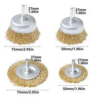 Lot de 15 brosses de polissage en fil d'acier recouvert de laiton avec tige de 1/4 pouce Rocaris, 3 tailles, personnalisable OEM