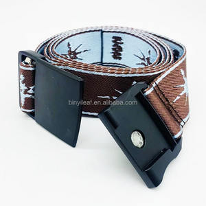 Cinturón Casual para Hombre con Hebilla Magnética Automática y Logotipo Personalizado, Cinturón de Tela de Nailon, Jacquard, Poliéster y Cincha - Product Image 5