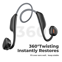 Headset Olahraga Miniso X60 Konduksi Tulang Nirkabel 5.4 Daya Tahan Super Panjang Peredam Kebisingan ENC Earphone Olahraga HD