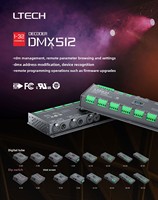 Decodificador DMX512 de Voltaje Constante LTECH de 5 Canales con Pantalla OLED, Decodificador de Alta Potencia Multicanal, Control Remoto por Aplicación