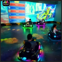 Système de karting interactif à projection spatiale tout-en-un, directement de l'usine, pour jeux de course de karting en intérieur dans les parcs à thème