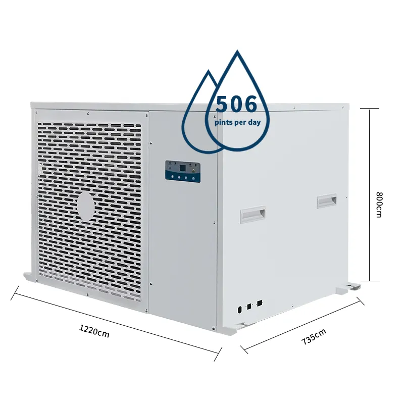 Desumidificador de teto para sala de cultivo, desumidificador de estufa comercial industrial para hidroponia, 500 pinos, Anden Quest