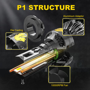 GESLLA 140W 16800LM luce Led 6500k faro Auto H1 H4 H7 H11 H13 9005 Automotive <span class=keywords><strong>P1</strong></span> Led lampadina H4 - Product Image 5
