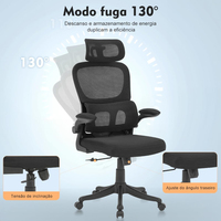 Chaise de bureau ergonomique pivotante à 360° en maille, design moderne, confortable et durable, idéale pour les adultes, les réunions et les conférences – Meilleure vente au Brésil
