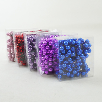 Guirlande de fleurs artificielles en forme de boules dorées, décorations de Noël, branche de fruit artificielle, tiges de baies en verre