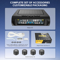Tpms Sensor mobil, Tpms Sensor eksternal tenaga surya, sistem monitor tekanan ban Digital layar LCD garansi 12 bulan