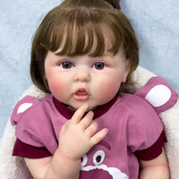 Poupée réaliste Sunnyfan W-3048 de 60 cm avec corps en tissu, bébé qui suce le doigt, disponible pour le dropshipping et l'e-commerce transfrontalier