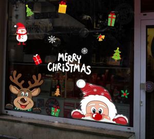 Autocollants de fenêtre de Noël, Père Noël et Rudolph, flocons de neige, autocollants en PVC pour la décoration de fenêtre de Noël - Product Image 4
