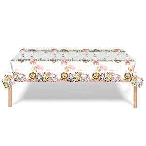 Ensemble de vaisselle sur le thème des animaux, 40-60 pièces, impression numérique, décoration d'anniversaire, assiettes en papier, gobelets, serviettes - Product Image 4