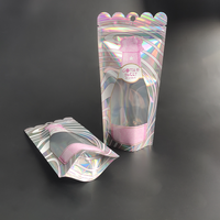 Designs zip-lock imprimés personnalisés sac en mylar en feuille d'aluminium comestible emballage d'origine holographique pour emballage de sac à fermeture éclair debout