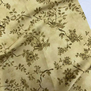 Bunga antik populer dicetak 100% poliester asetat kain Satin Crepe halus lembut untuk pakaian tidur dan penggunaan Gaun - Product Image 1