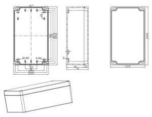 Boîtier de connexion électronique étanche en plastique dur pour extérieur DRX 200 * 120 * 75 mm <span class=keywords><strong>IP65</strong></span> - Product Image 5