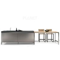 Meubles de barbecue noirs modulaires pour cuisine extérieure en acier inoxydable avec four à pizza, ensemble d'armoires de cuisine extérieure pour jardin, fête barbecue
