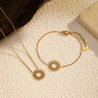 Collier pendentif rayon de soleil en acier inoxydable, bracelets pour femmes, bijoux, cadeaux de fête, vente en gros, nouvelle arrivée