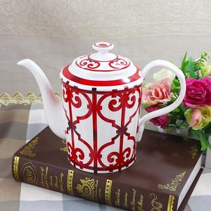 ชุดชากาแฟลายศิลปะตัดด้วยกระดาษสีแดงแบบดั้งเดิมหรูหรา - Product Image 2