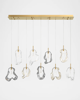 Villa Duplex Lustres Suspendus Plafond Lustre En Verre Cristal pour Salon Escaliers
