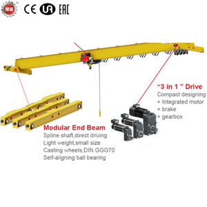 10 tấn dầm đôi trên không Du Lịch Cần cẩu <span class=keywords><strong>EOT</strong></span> cần cẩu với cabin hệ thống điều khiển từ xa cho nhiệm vụ nặng nề ứng dụng công nghiệp - Product Image 4