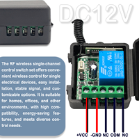 Kit de commutateur à distance RF sans fil DC12V, contrôleur monocanal avec 2 télécommandes à un seul bouton, adapté aux commutateurs de circuit
