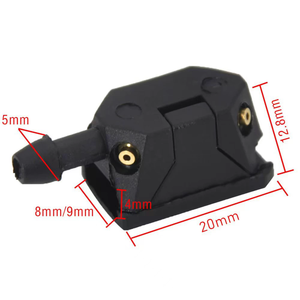 Buse d'essuie-glace de voiture 8 mm 9 mm réglage de la buse de jet de bras buse d'eau à quatre yeux - Product Image 4