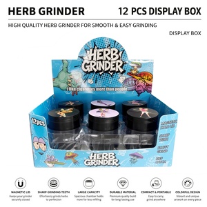 Modern Hot Selling Manual <b>Herb</b> <b>Grinder</b> 50mm 4 Layers Zinc Alloy Customizable Logo Tobacco <b>Herb</b> <b>Grinder</b> - Product Image 1