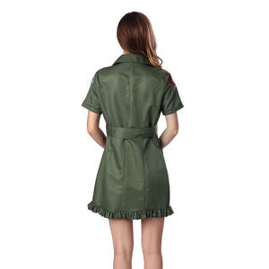 ชุดคอสเพลย์ทหารหญิงสำหรับฮาโลวีน  ชุดแสดงบนเวที  ชุดบทบาทสมมติ  ชุดแม่บ้าน  ชุดเจ้าหน้าที่  สำหรับงานคอสเพลย์กลางคืน - Product Image 3