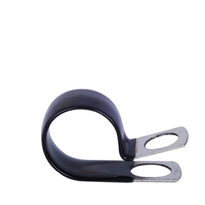 Abrazadera/clip de cable recubierto de PVC tipo <span class=keywords><strong>P</strong></span> de acero inoxidable - Product Image 1
