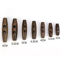 Boutons en bois brun de haute qualité Design personnalisé à trou unique avec technique de placage directement fabriqué en Chine