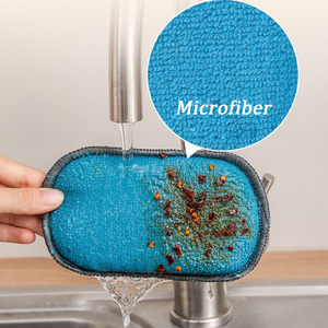 Éponge à vaisselle réutilisable en microfibre Esun, non rayante, pour le nettoyage de la cuisine, écologique, super absorbante, forte décontamination - Product Image 4