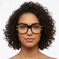 Lunettes optiques en acétate de haute qualité, monture intégrale, anti-lumière bleue, verres correcteurs carrés pour le bureau, le travail sur ordinateur, hommes et femmes