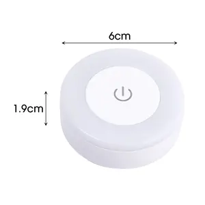 Mini LED capteur tactile veilleuses USB Rechargeable cuisine chambre Base magnétique applique murale ronde Portable gradation lampe de nuit - Product Image 6