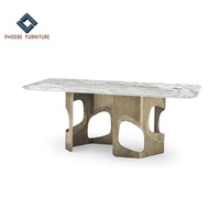 Karois — ensemble de table à manger en marbre, style moderne, de luxe, en ardoise et en pierre affûtée, nouvelle collection