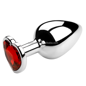 Фабричная Анальная игрушка металлическая плюс анальная мастурбация имитация в форме сердца из алюминиевого сплава Анальная пробка сердце пробка - Product Image 1