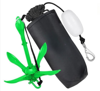 Kit d'ancrage pliable en acier moulé de 3,5 lb pour kayaks, canoës, planches à pagaie SUP, jet-skis et accessoires de bateau pour la marine et les activités de plein air