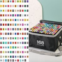 Marcadores de Doble Punta con Tinta Permanente a Base de Alcohol, 168 Colores Intensos, para Dibujar, Colorear y Pintar