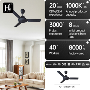 48-inch matte black and white electric <b>ceiling</b> fan, solid copper motor, 5-speed controller, AC power, metal blades - Product Image 4