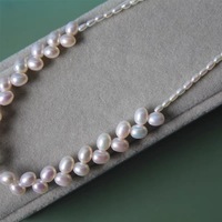 Collar con Colgante de Tulipán y Perla Barroca, Cadena de Perlas de Agua Dulce, Joyería con Dije de Flor Plateada Extraíble para Mujer