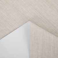 100% Polyester Microfibre Rideau Occultant Tissu Solides Plaine Style Tissé PE Enduit Ignifuge 270GSM Poids Moyen