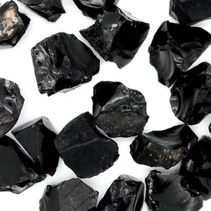 Negro Natural de cristal de obsidiana Precio de <span class=keywords><strong>piedra</strong></span> de duro adornos casera - Product Image 2