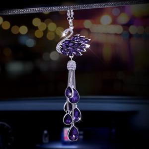 حلية تزيين داخلية للسيارة الفاخرة على شكل بجعة بتصميم جديد، قلادة تعليق وإكسسوارات سيارات من مادة ABS - Product Image 1