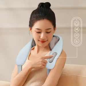 Supplier Hot Selling Full Body Kneading Massager With Heat Hand-shaped Wireless Massage Product Electric Neck Shoulder Massager