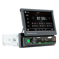 Stéréo de voiture Single Din avec lecteur DVD | Bluetooth | Radio FM/AM | Récepteur audio USB SD AUX Audio de voiture électrique