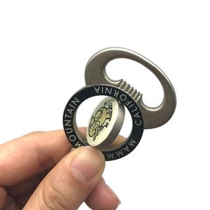 Llaveros de acero inoxidable QM con abridor de botellas giratorio, monedas para carritos, fotos y logotipos personalizados, impresos con letterpress, diseño personalizable - Product Image 1
