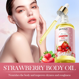 Aceite Corporal BIOAQUA para <span class=keywords><strong>Piel</strong></span> Delicada, Calmante, Hidratante, Reduce la Aspereza, Refrescante, No Grasoso, con Aroma a Pastel <span class=keywords><strong>de</strong></span> <span class=keywords><strong>Fresa</strong></span>, Nutritivo para Cuerpo y Rostro - Product Image 2