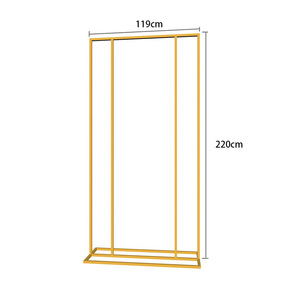 Support de toile de fond artistique en fer doré électroplaqué, détachable, modèle 007, pour décoration de <span class=keywords><strong>mariage</strong></span> en extérieur et écran <span class=keywords><strong>photo</strong></span>, en stock, livraison rapide - Product Image 6