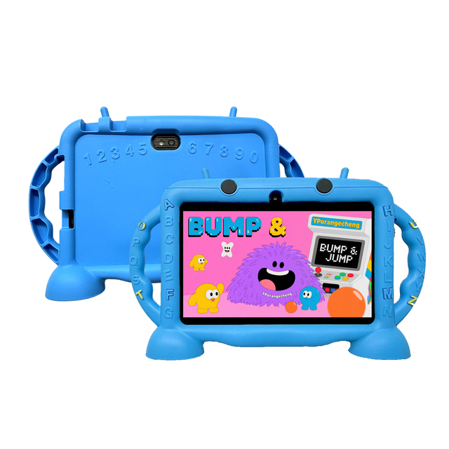 IWAWA New 7-Inch MTK Quad Core Kids Tablet PC 1024x600 Resolution 32GB Android 12 3000mAh Battery Wi-Fi Drop Resistant