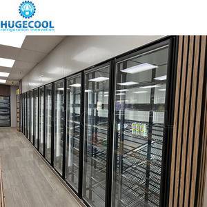 ตู้แช่เย็น/ตู้แช่แข็งสแตนเลสแบบสั่งทำขนาดใหญ่ยี่ห้อ Hugecool พร้อมประตูกระจกและชั้นวาง - Product Image 2